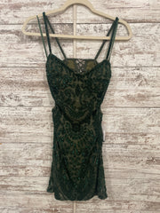GREEN BEADED SHORT DRESS (NEW)