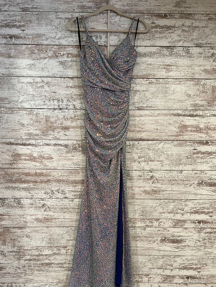 BLUE SPARKLY LONG DRESS