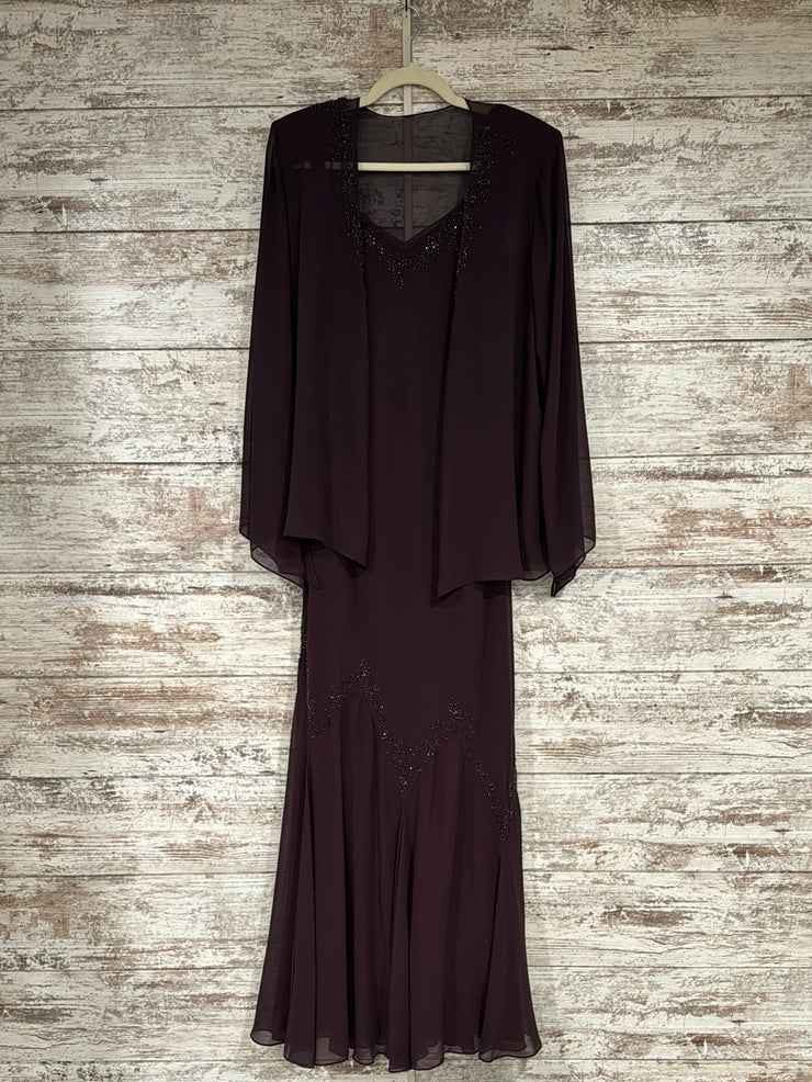 PURPLE 2 PC. LONG DRESS SET