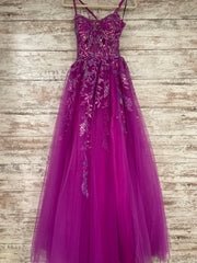 PINK/FLORAL A LINE GOWN (NEW)