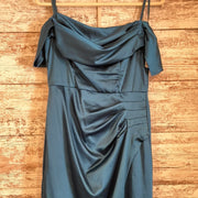 TEAL LONG EVENING GOWN