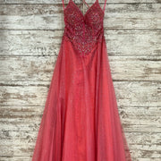 PINK SPARKLY A LINE GOWN