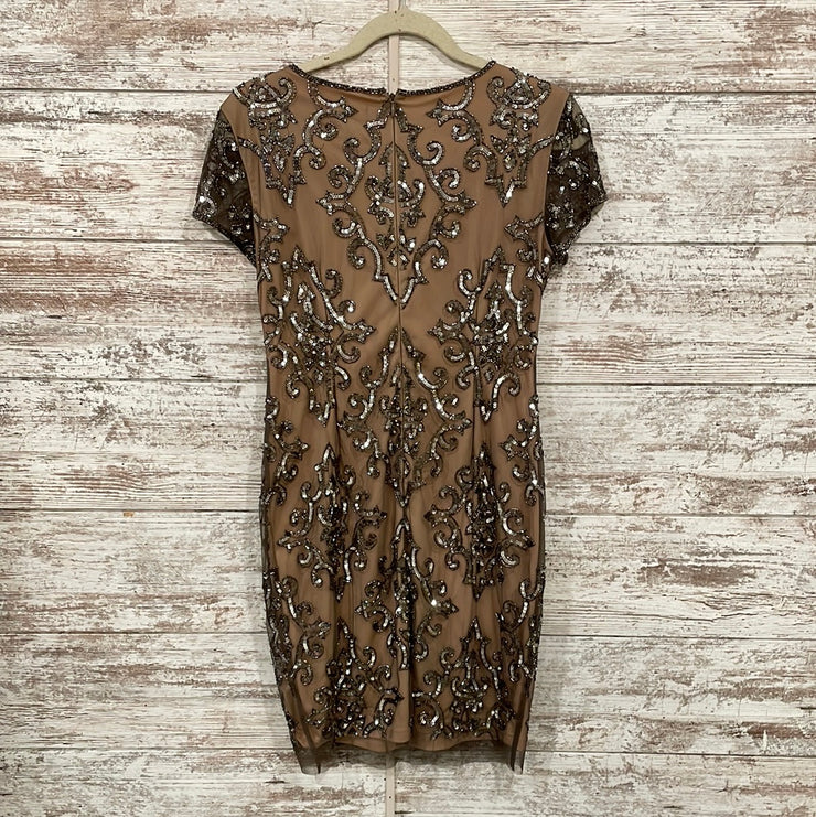 BRONZE SPARKLY SHORT DRESS