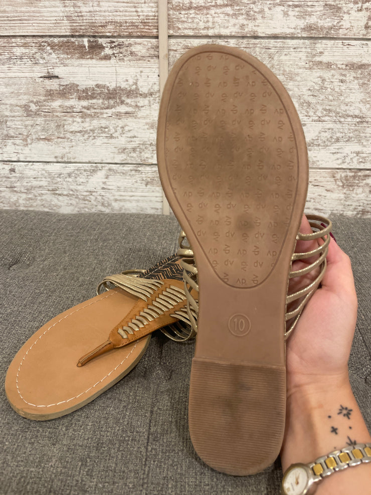 TAN/GOLD SANDALS