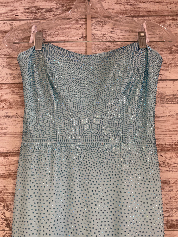 BLUE SPARKLY MERMAID GOWN