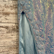 BLUE SPARKLY LONG EVENING GOWN