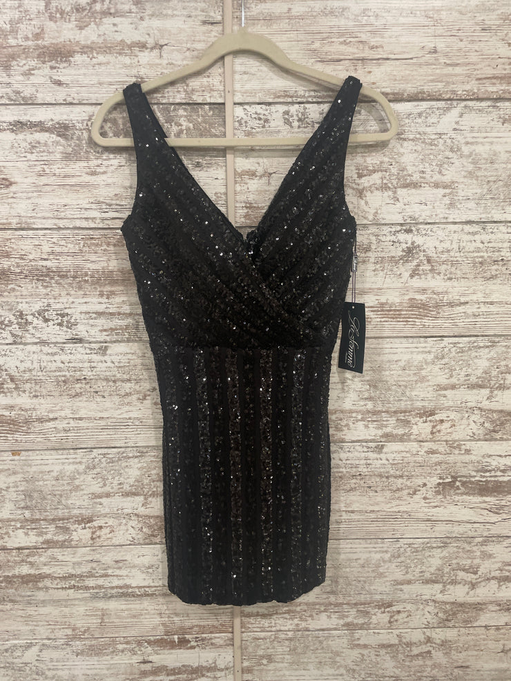 BLACK SPARKLY SHORT DRESS -NEW