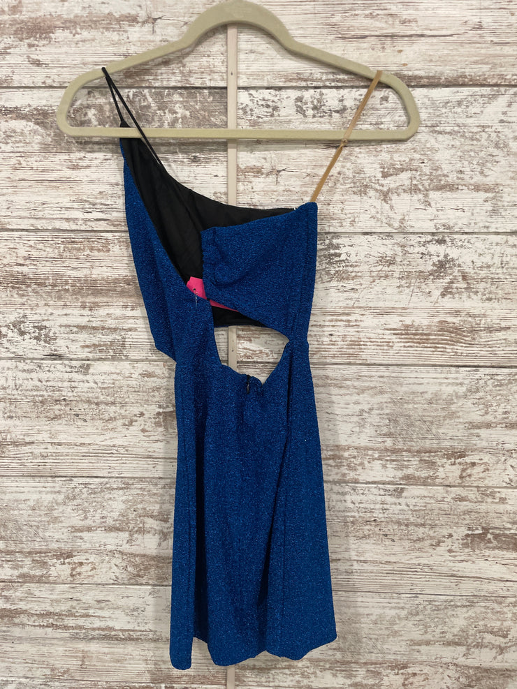 ROYAL BLUE SPARKLY SHORT DRESS