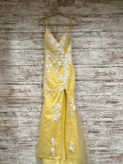 YELLOW/WHITE MERMAID GOWN