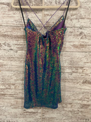 PURPLE SPARKLY SHORT DRESS