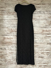 BLACK LACE LONG EVENING GOWN