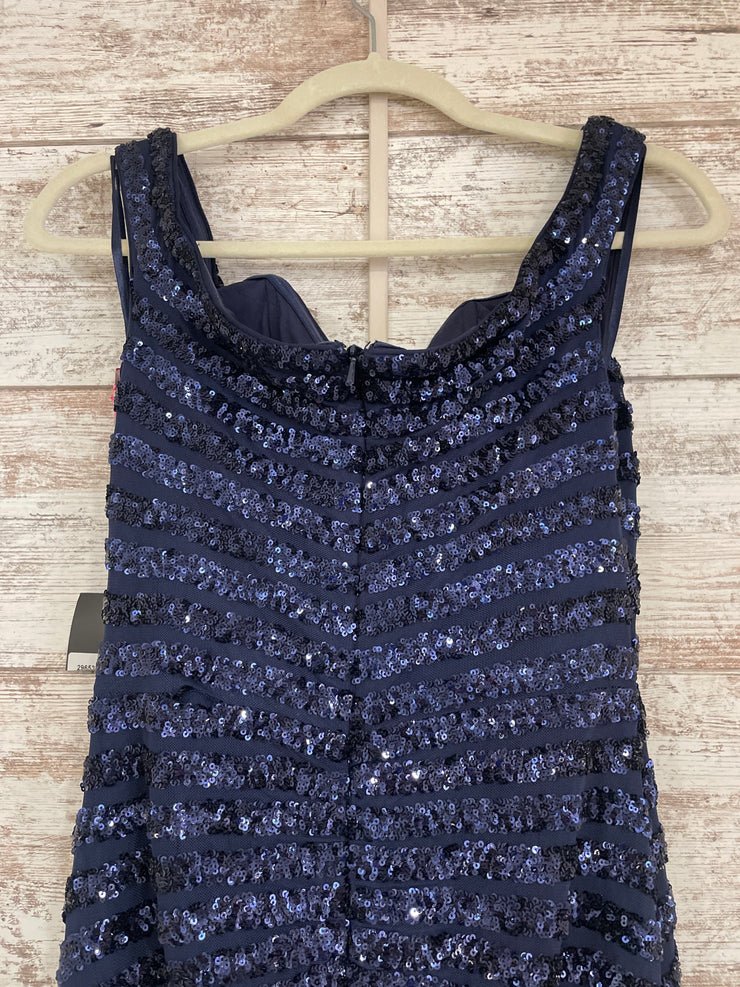 NAVY SPARKY LONG DRESS (NEW)
