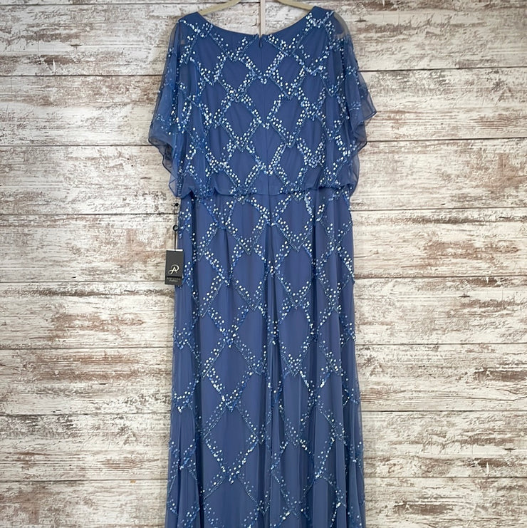 BLUE SEQUIN LONG DRESS (NEW)