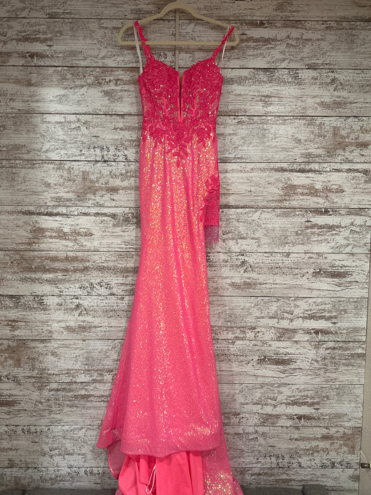 PINK SPARKLY LONG DRESS (NEW)