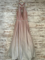 PINK SPARKLY A LINE GOWN