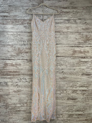 IVORY/PINK SPARKLY LONG DRESS