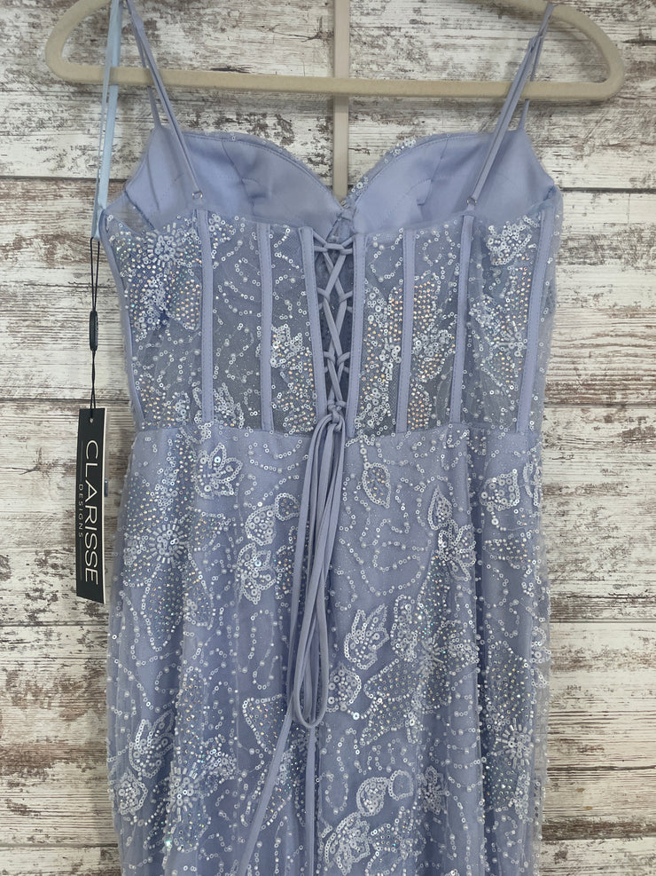 LAVENDER BEADED LONG DRESS-NEW