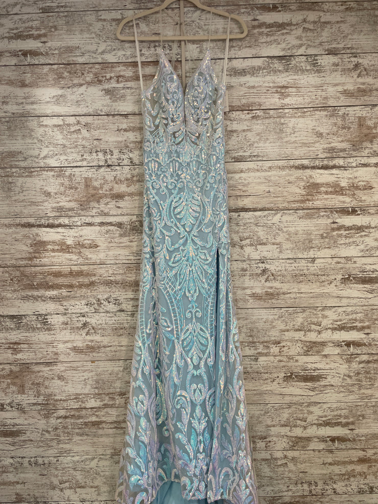 BLUE SPARKLY LONG DRESS (NEW)