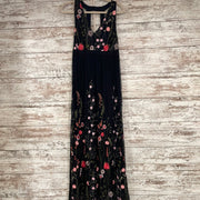 BLACK/FLORAL LONG DRESS