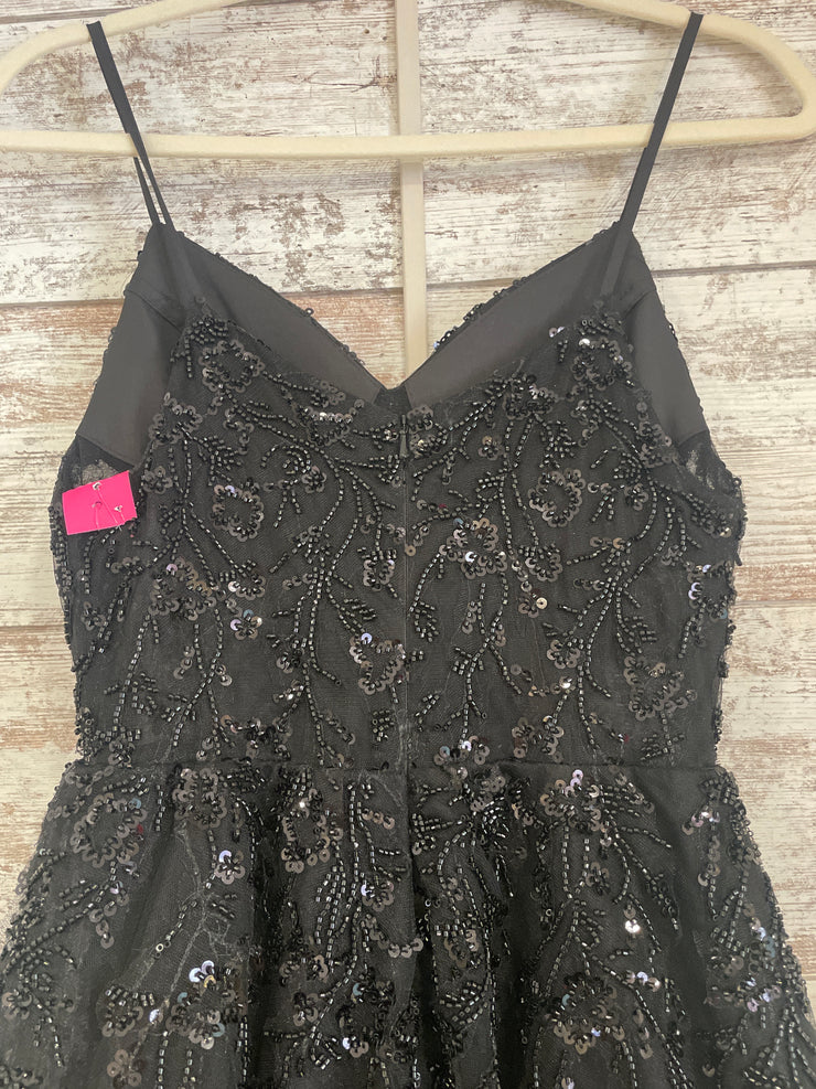 BLACK BEADED A LINE GOWN (NEW)