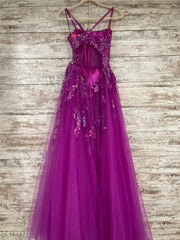PINK/FLORAL A LINE GOWN (NEW)