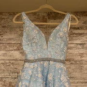 BLUE/FLORAL PRINCESS GOWN