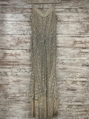 SILVER/TAN SPARKLY LONG DRESS