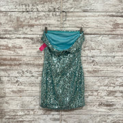 GREEN SEQUIN SHORT DRESS