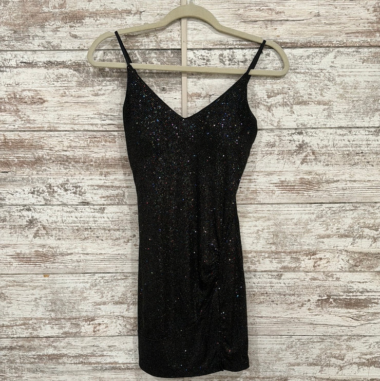BLACK SPARKLY SHORT DRESS Savvy Seconds Boutique BLACK SPARKLY SHORT DRESS Savvy Seconds Boutique