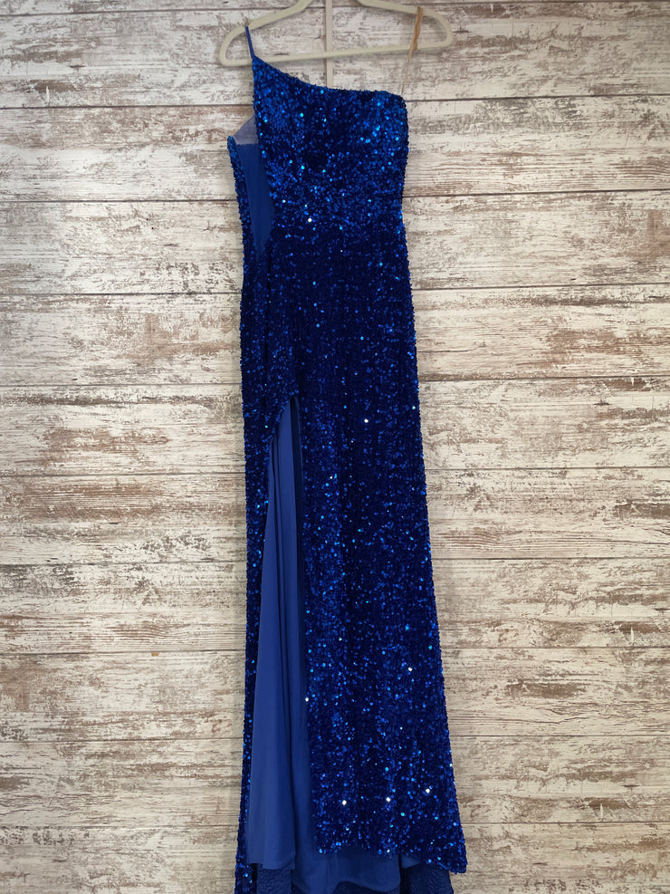 ROYAL BLUE SEQUIN LONG DRESS