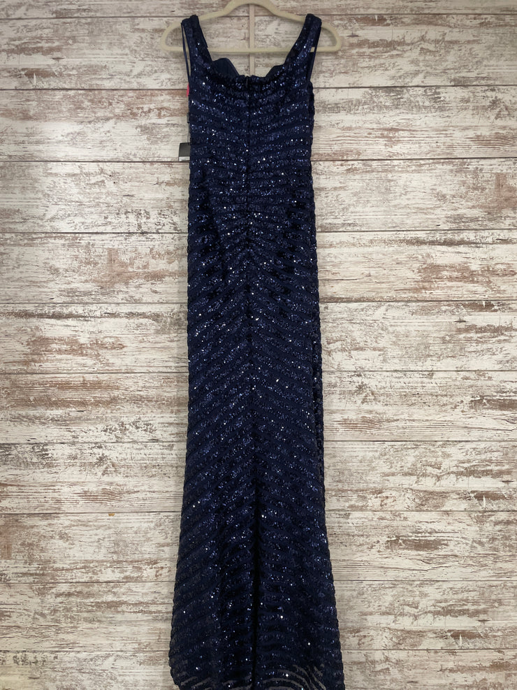 NAVY SPARKY LONG DRESS (NEW)