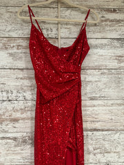 RED SPARKLY LONG DRESS