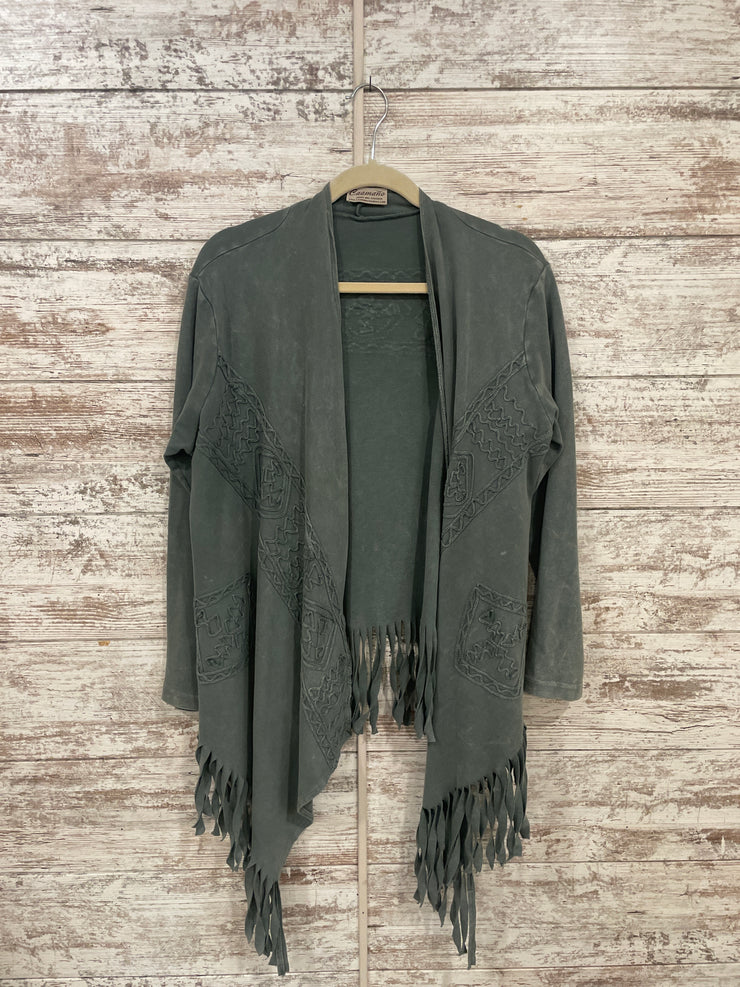 GREEN 100% COTTON CARDIGAN$129