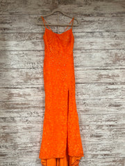 ORANGE/FLORAL MERMAID GOWN