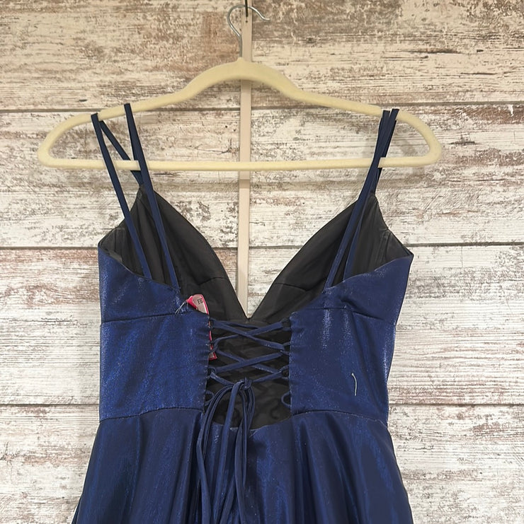 NAVY A LINE GOWN