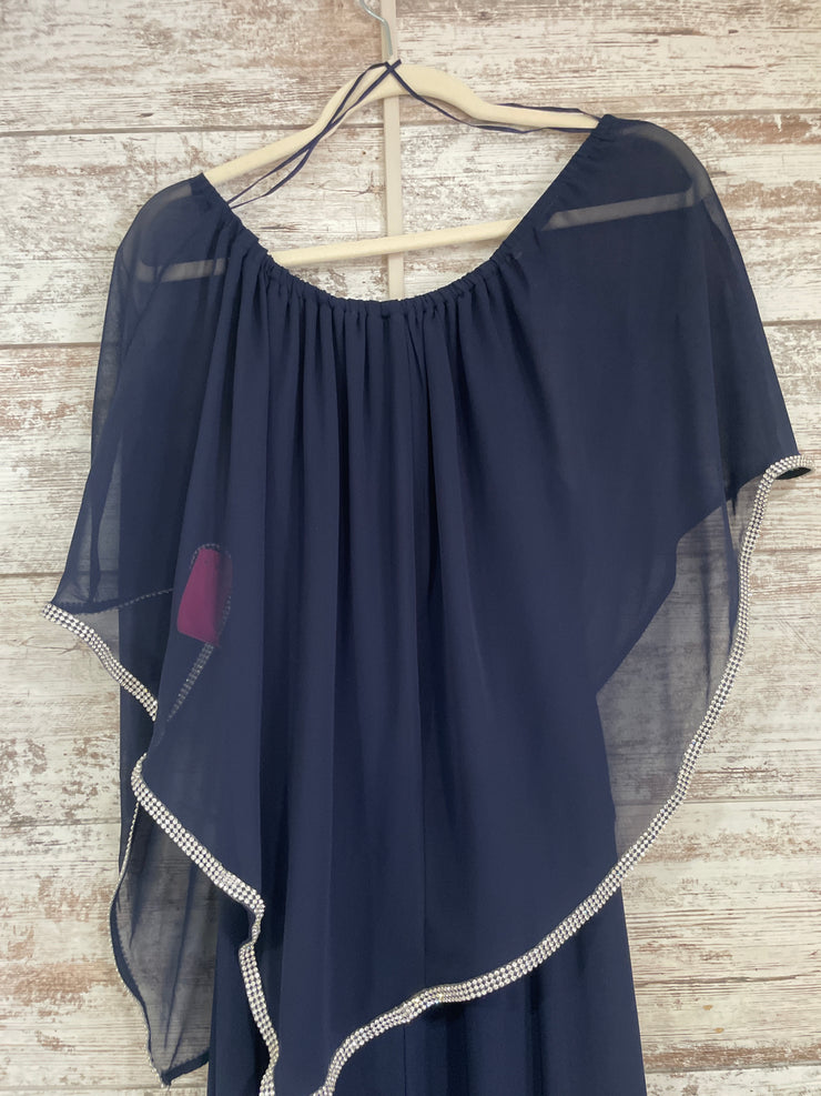 NAVY/SILVER SPARKLY JUMPER