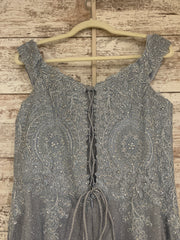 BLUE SPARKLY LONG DRESS