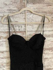 BLACK SPARKLY LONG EVENING GOW