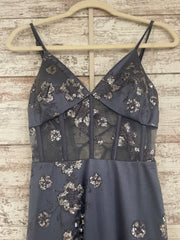 GRAY SPARKLY MERMAID GOWN