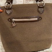 BROWN WOVEN PURSE