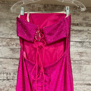 PINK SPARKLY LONG EVENING GOWN