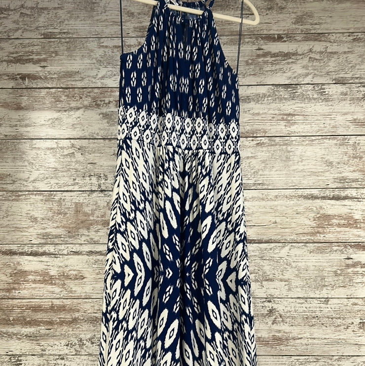BLUE/WHITE MAXI DRESS