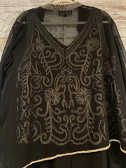 BLACK/GOLD 2 PC. LONG DRESS SE