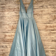 BLUE A LINE GOWN