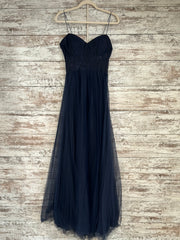 NAVY A LINE GOWN