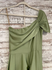 GREEN LONG EVENING GOWN