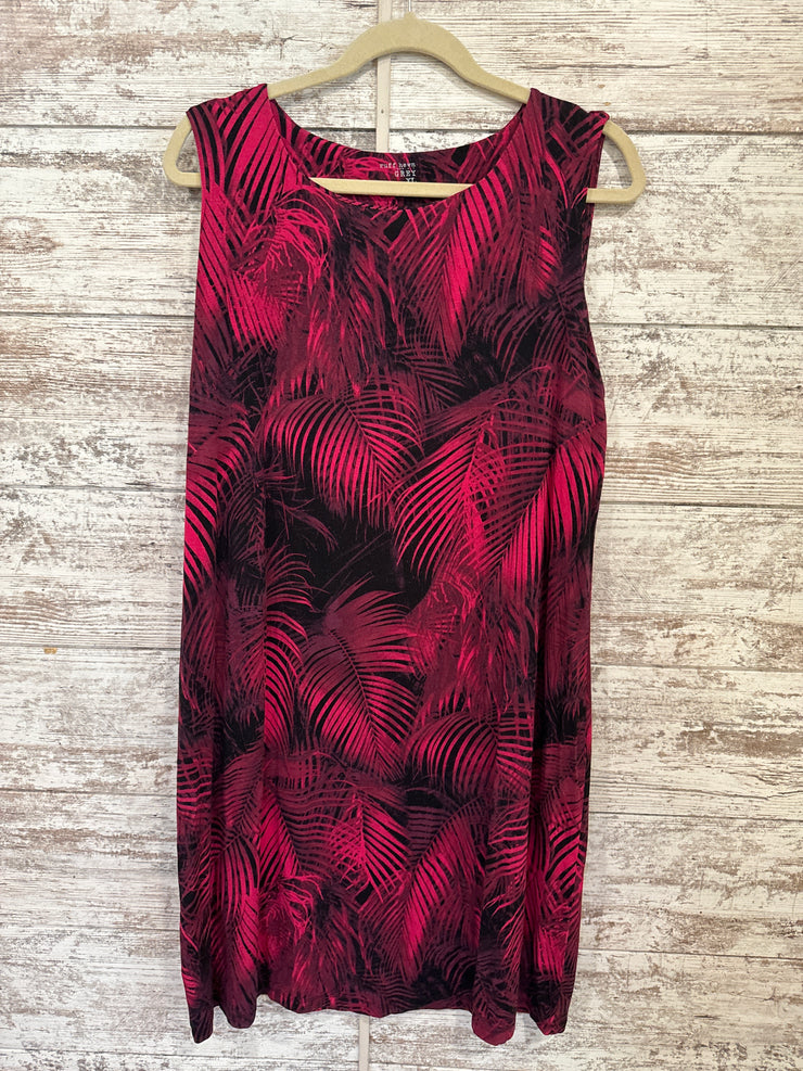 PINK/BLACK MIDI DRESS