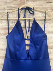 ROYAL BLUE LONG EVENING GOWN