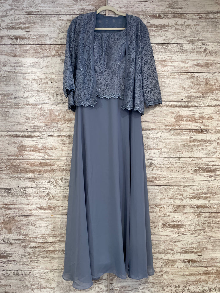 BLUE 2 PC. LONG DRESS SET -NEW