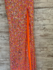 PINK/ORANGE SEQUIN LONG DRESS